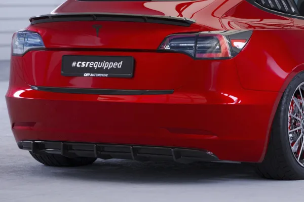 CSR Diffusor | Heckansatz mit ABE für Tesla Model 3 HA267-C Carbon Look glänzend (keine Lackierung erforderlich)