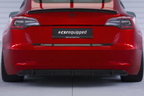 CSR Diffusor | Heckansatz mit ABE für Tesla Model 3 HA267-C Carbon Look glänzend (keine Lackierung erforderlich)
