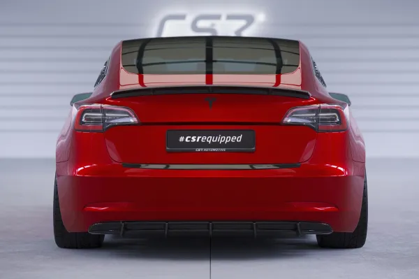 CSR Diffusor | Heckansatz mit ABE für Tesla Model 3 HA267-C Carbon Look glänzend (keine Lackierung erforderlich)
