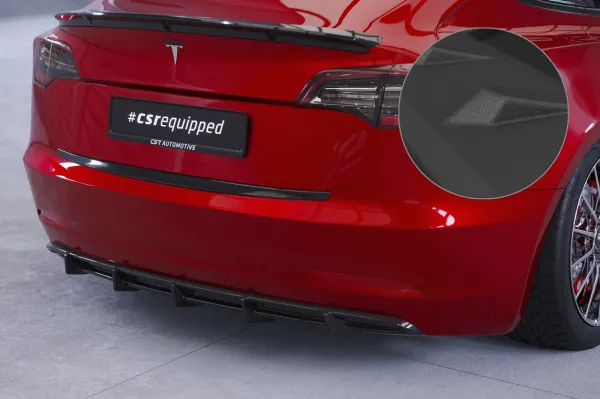 CSR Diffusor | Heckansatz mit ABE für Tesla Model 3 HA267-S Strukturiert schwarz matt (keine Lackierung erforderlich)