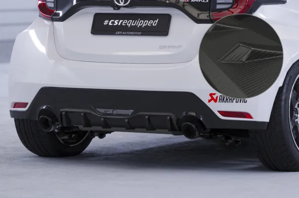 CSR Diffusor | Heckansatz mit ABE für Toyota GR Yaris (XP21) HA277-M Carbon Look matt strukturiert (keine Lackierung erforderlich)