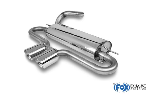 Fox passend für Ford Focus III ST Fließheck Endschalldämpfer quer Ausgang mittig - 2x90 Typ 25 mittig FO032025-292
