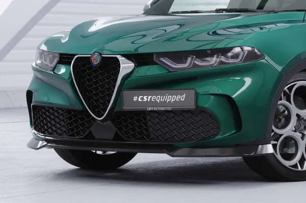 CSR Frontspoiler | Cup-Spoilerlippe mit ABE für Alfa Romeo Tonale CSL905-G Glossy schwarz Hochglanz (keine Lackierung erforderlich)