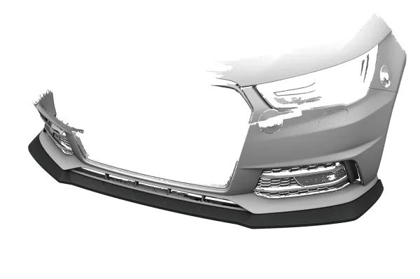 CSR Frontspoiler | Cup-Spoilerlippe mit ABE für Audi A1 (8X) S-Line CSL919-L Lackierung erforderlich (unlackiert)