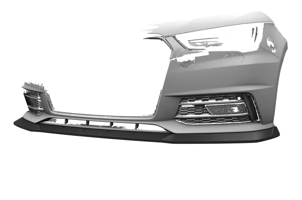 CSR Frontspoiler | Cup-Spoilerlippe mit ABE für Audi A1 (8X) S-Line CSL919-L Lackierung erforderlich (unlackiert)