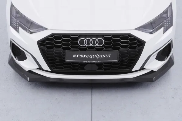CSR Frontspoiler | Cup-Spoilerlippe mit ABE für Audi A3 8Y Sportback CSL927-L schwarz matt (Lackierung erforderlich)