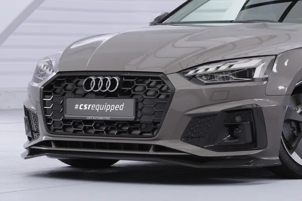 CSR Frontspoiler | Cup-Spoilerlippe mit ABE für Audi A5 F5 Sportback CSL929-S schwarz matt strukturiert (keine Lackierung erforderlich)