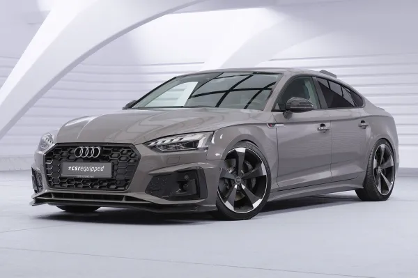CSR Frontspoiler | Cup-Spoilerlippe mit ABE für Audi A5 F5 Sportback CSL929-S schwarz matt strukturiert (keine Lackierung erforderlich)