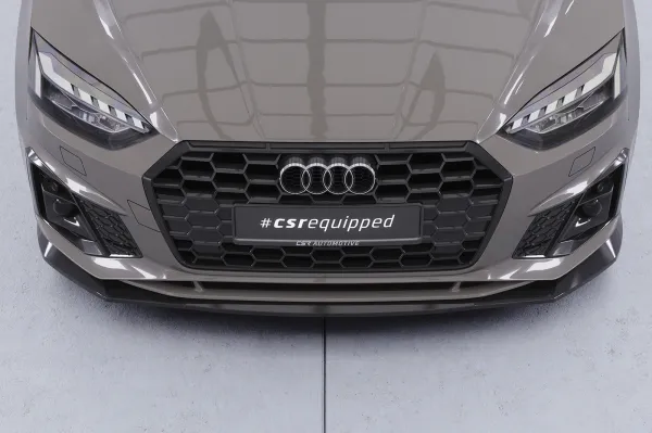 CSR Frontspoiler | Cup-Spoilerlippe mit ABE für Audi A5 F5 Sportback CSL929-S schwarz matt strukturiert (keine Lackierung erforderlich)