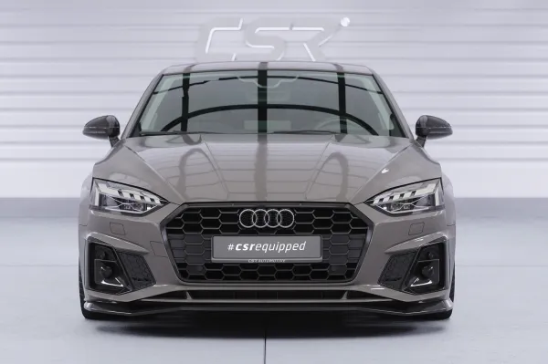 CSR Frontspoiler | Cup-Spoilerlippe mit ABE für Audi A5 F5 Sportback CSL929-S schwarz matt strukturiert (keine Lackierung erforderlich)