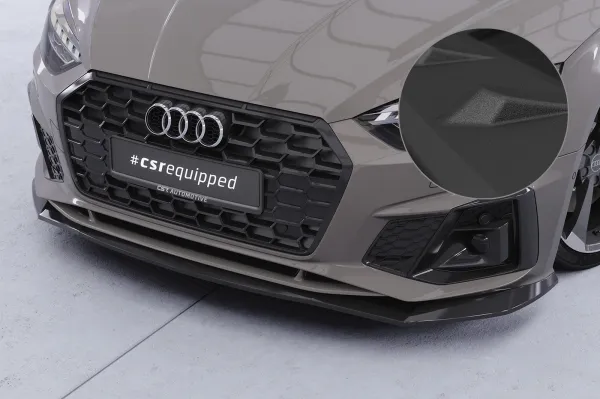 CSR Frontspoiler | Cup-Spoilerlippe mit ABE für Audi A5 F5 Sportback CSL929-S schwarz matt strukturiert (keine Lackierung erforderlich)