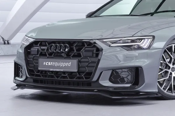CSR Frontspoiler | Cup-Spoilerlippe mit ABE für Audi A6 / S6 C8 (Typ 4A) CSL976-G Glossy schwarz glänzend (keine Lackierung erforderlich)