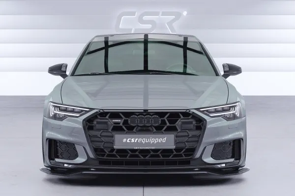 CSR Frontspoiler | Cup-Spoilerlippe mit ABE für Audi A6 / S6 C8 (Typ 4A) CSL976-G Glossy schwarz glänzend (keine Lackierung erforderlich)
