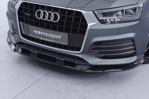 CSR Frontspoiler | Cup-Spoilerlippe mit ABE für Audi Q3 (8U) CSL570-L schwarz matt (Lackierung erforderlich)