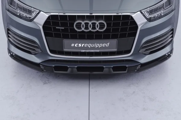 CSR Frontspoiler | Cup-Spoilerlippe mit ABE für Audi Q3 (8U) CSL570-L schwarz matt (Lackierung erforderlich)