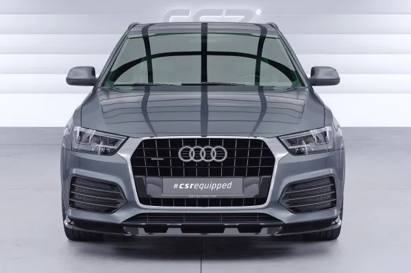 CSR Frontspoiler | Cup-Spoilerlippe mit ABE für Audi Q3 (8U) CSL570-L schwarz matt (Lackierung erforderlich)