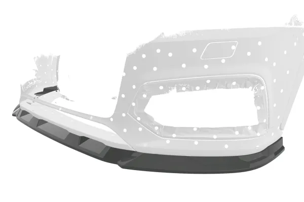 CSR Frontspoiler | Cup-Spoilerlippe mit ABE für Audi Q3 (8U) CSL570-G Glossy schwarz Hochglanz (keine Lackierung erforderlich)