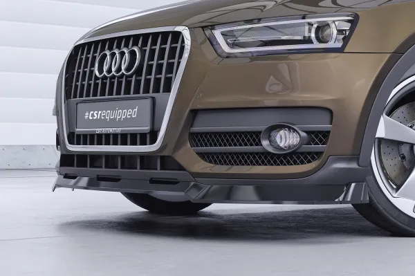 CSR Frontspoiler | Cup-Spoilerlippe mit ABE für Audi Q3 (8U) CSL810-L schwarz matt (Lackierung erforderlich)