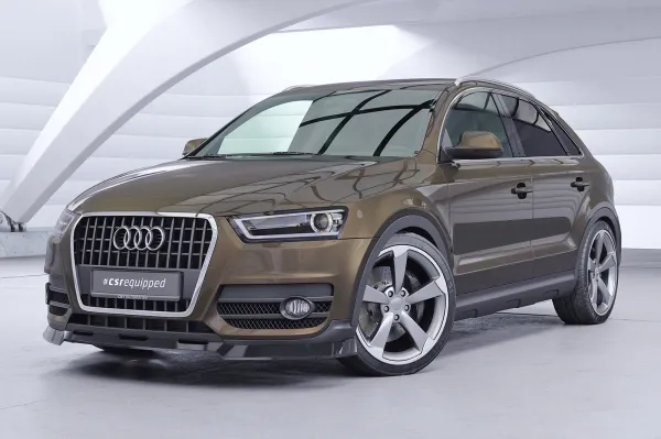 CSR Frontspoiler | Cup-Spoilerlippe mit ABE für Audi Q3 (8U) CSL810-L schwarz matt (Lackierung erforderlich)
