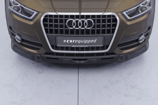 CSR Frontspoiler | Cup-Spoilerlippe mit ABE für Audi Q3 (8U) CSL810-L schwarz matt (Lackierung erforderlich)