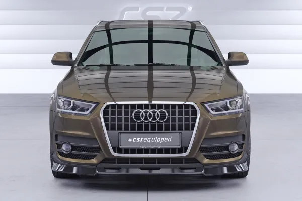 CSR Frontspoiler | Cup-Spoilerlippe mit ABE für Audi Q3 (8U) CSL810-L schwarz matt (Lackierung erforderlich)