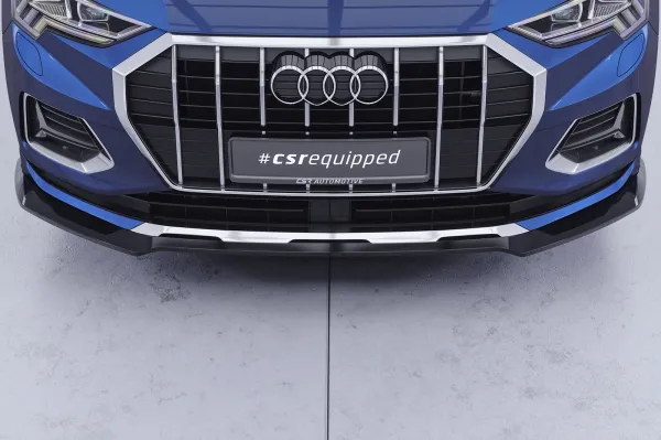 CSR Frontspoiler | Cup-Spoilerlippe mit ABE für Audi Q3 (F3) CSL930-G Glossy schwarz Hochglanz (keine Lackierung erforderlich)