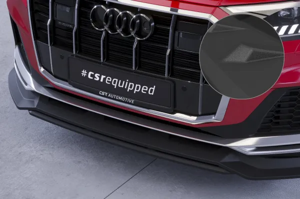 CSR Frontspoiler | Cup-Spoilerlippe mit ABE für Audi Q7 4M S-Line / SQ7 4M CSL748-S schwarz matt strukturiert (keine Lackierung erforderlich)