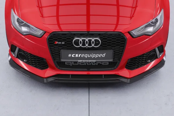 CSR Frontspoiler | Cup-Spoilerlippe mit ABE für Audi RS6 C7 CSL855-G Glossy schwarz Hochglanz (keine Lackierung erforderlich)