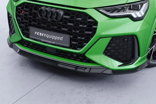 CSR Frontspoiler | Cup-Spoilerlippe mit ABE für Audi RSQ3 (F3) CSL838-C Carbon Look Hochglanz (keine Lackierung erforderlich)