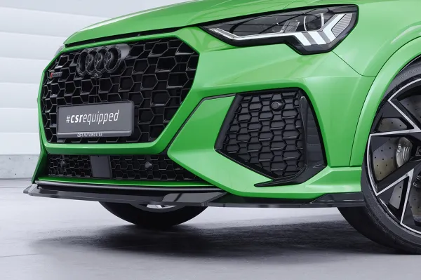 CSR Frontspoiler | Cup-Spoilerlippe mit ABE für Audi RSQ3 (F3) CSL838-M Carbon Look matt strukturiert (keine Lackierung erforderlich)
