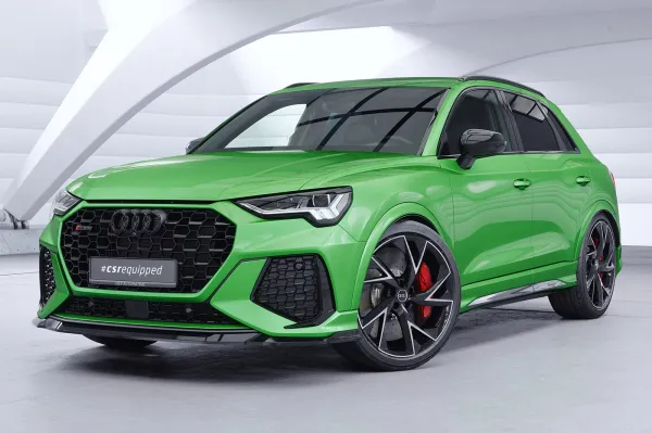 CSR Frontspoiler | Cup-Spoilerlippe mit ABE für Audi RSQ3 (F3) CSL838-M Carbon Look matt strukturiert (keine Lackierung erforderlich)