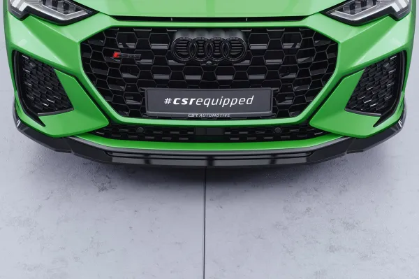 CSR Frontspoiler | Cup-Spoilerlippe mit ABE für Audi RSQ3 (F3) CSL838-M Carbon Look matt strukturiert (keine Lackierung erforderlich)