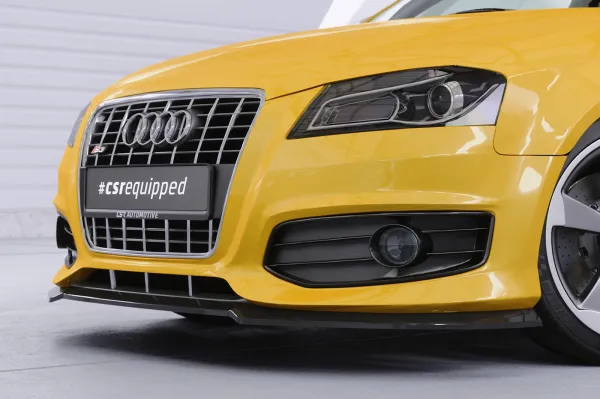 CSR Frontspoiler | Cup-Spoilerlippe mit ABE für Audi S3 (8P/8PA) CSL890-L schwarz matt (Lackierung erforderlich)