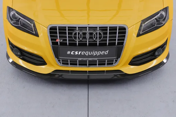CSR Frontspoiler | Cup-Spoilerlippe mit ABE für Audi S3 (8P/8PA) CSL890-L schwarz matt (Lackierung erforderlich)