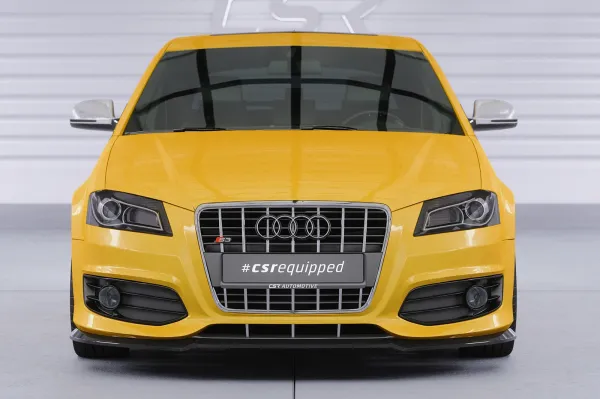 CSR Frontspoiler | Cup-Spoilerlippe mit ABE für Audi S3 (8P/8PA) CSL890-M Carbon Look matt strukturiert (keine Lackierung erforderlich)