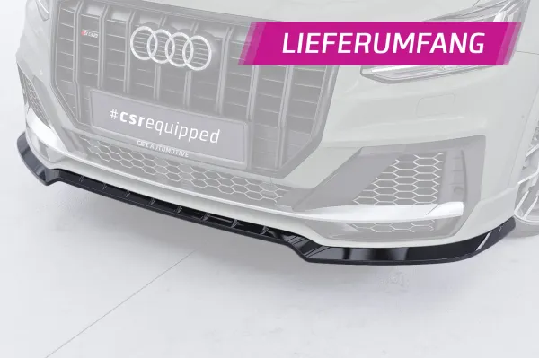 CSR Frontspoiler | Cup-Spoilerlippe mit ABE für Audi SQ2 (GA) CSL839-S schwarz matt strukturiert (keine Lackierung erforderlich)