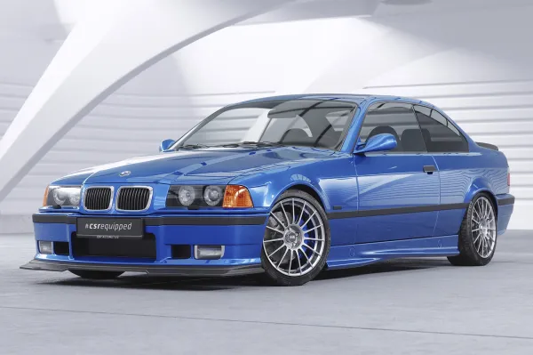 CSR Frontspoiler | Cup-Spoilerlippe mit ABE für BMW 3er E36 CSL755-S schwarz matt strukturiert (keine Lackierung erforderlich)
