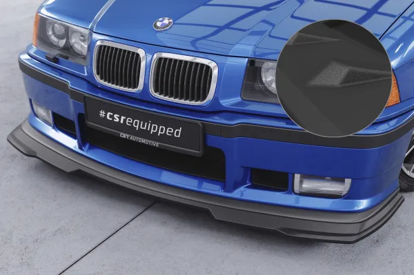 CSR Frontspoiler | Cup-Spoilerlippe mit ABE für BMW 3er E36 CSL755-S schwarz matt strukturiert (keine Lackierung erforderlich)