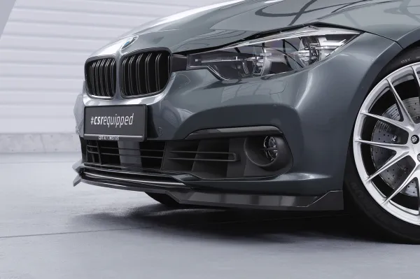 CSR Frontspoiler | Cup-Spoilerlippe mit ABE für BMW 3er F30/F31 LCI CSL604-C Carbon Look glänzend (keine Lackierung erforderlich)