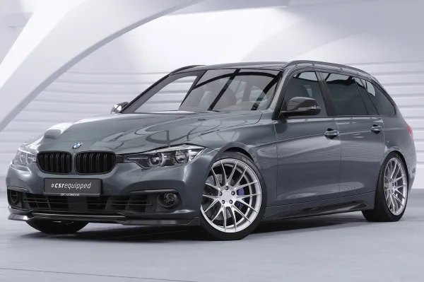 CSR Frontspoiler | Cup-Spoilerlippe mit ABE für BMW 3er F30/F31 LCI CSL604-M Carbon Look matt strukturiert (keine Lackierung erforderlich)