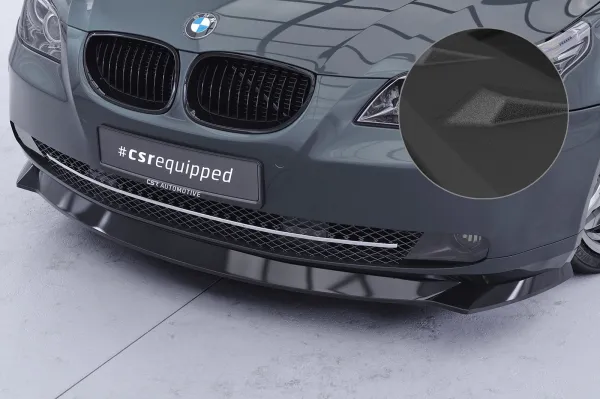 CSR Frontspoiler | Cup-Spoilerlippe mit ABE für BMW 5er E60 / E61 Facelift CSL467-S Strukturiert schwarz matt (keine Lackierung erforderlich)