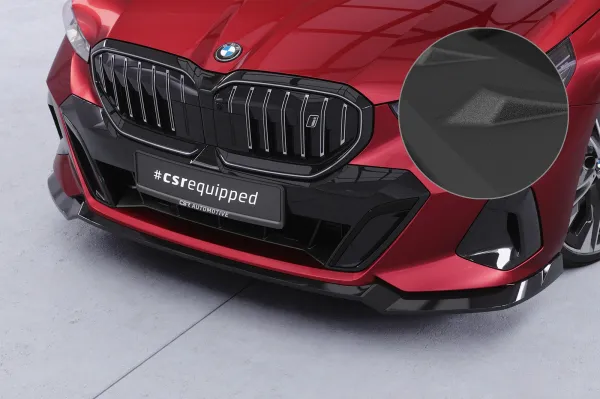 CSR Frontspoiler | Cup-Spoilerlippe mit ABE für BMW 5er G60 / i5 G60 CSL860-S Strukturiert schwarz matt (keine Lackierung erforderlich)