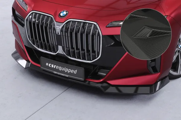 CSR Frontspoiler | Cup-Spoilerlippe mit ABE für BMW 7er G70 / i7 G70 CSL861-M Carbon Look matt strukturiert (keine Lackierung erforderlich)
