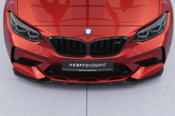 CSR Frontspoiler | Cup-Spoilerlippe mit ABE für BMW M2 Competition (F87) CSL540-G Glossy schwarz Hochglanz (keine Lackierung erforderlich)