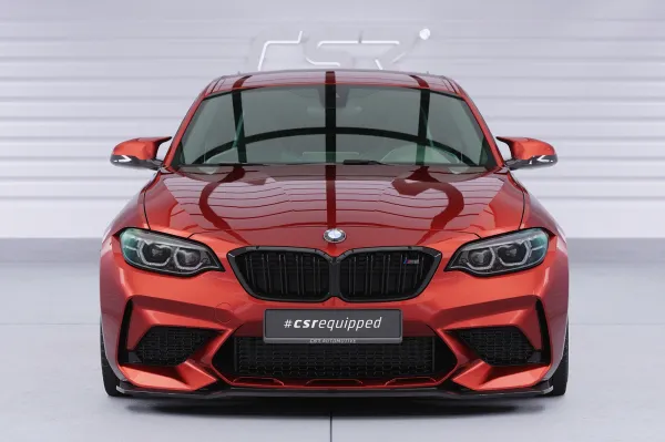 CSR Frontspoiler | Cup-Spoilerlippe mit ABE für BMW M2 Competition (F87) CSL540-G Glossy schwarz Hochglanz (keine Lackierung erforderlich)