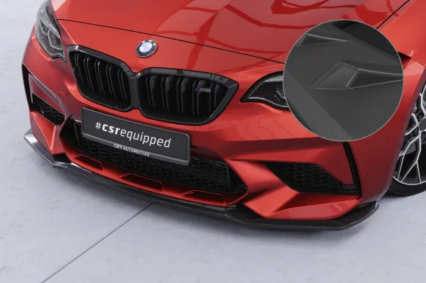 CSR Frontspoiler | Cup-Spoilerlippe mit ABE für BMW M2 Competition (F87) CSL540-L schwarz matt (Lackierung erforderlich)