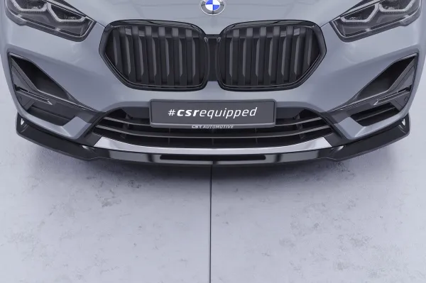 CSR Frontspoiler | Cup-Spoilerlippe mit ABE für BMW  X1 (F48) CSL662-S Strukturiert schwarz matt (keine Lackierung erforderlich)
