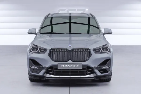 CSR Frontspoiler | Cup-Spoilerlippe mit ABE für BMW  X1 (F48) CSL662-G Glossy schwarz Hochglanz (keine Lackierung erforderlich)