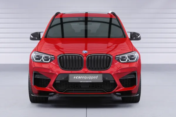 CSR Frontspoiler | Cup-Spoilerlippe mit ABE für BMW X3 M F97 / X4 M F98 CSL956-M Carbon Look matt strukturiert (keine Lackierung erforderlich)