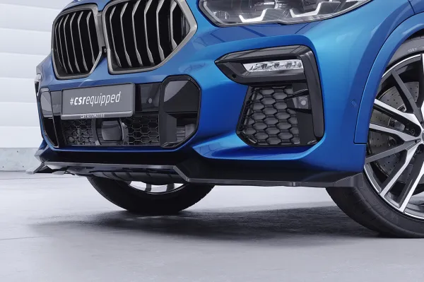 CSR Frontspoiler | Cup-Spoilerlippe mit ABE für BMW X6 G06 CSL982-C Carbon Look Hochglanz (keine Lackierung erforderlich)